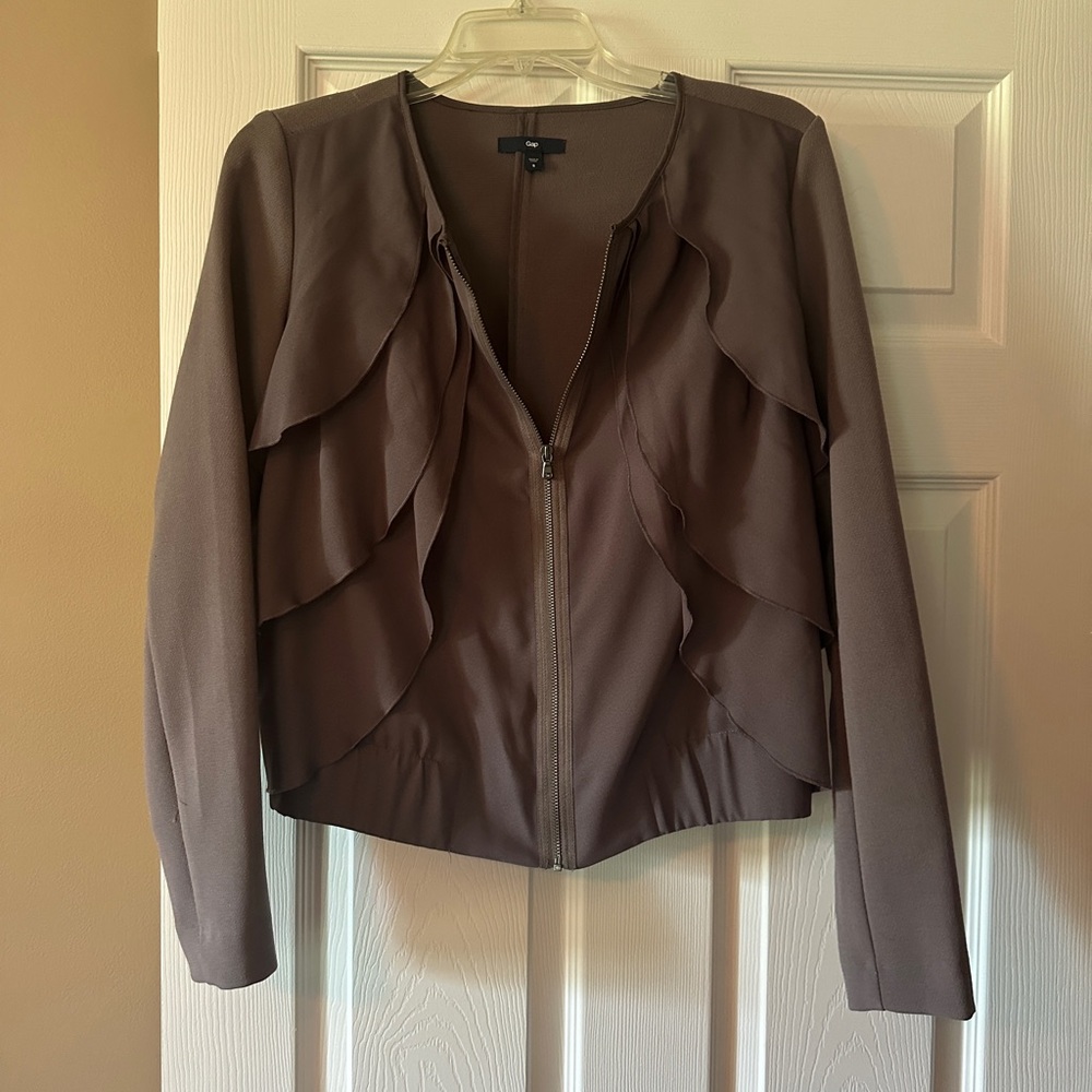 Gap Ruffle Bomber Jacket